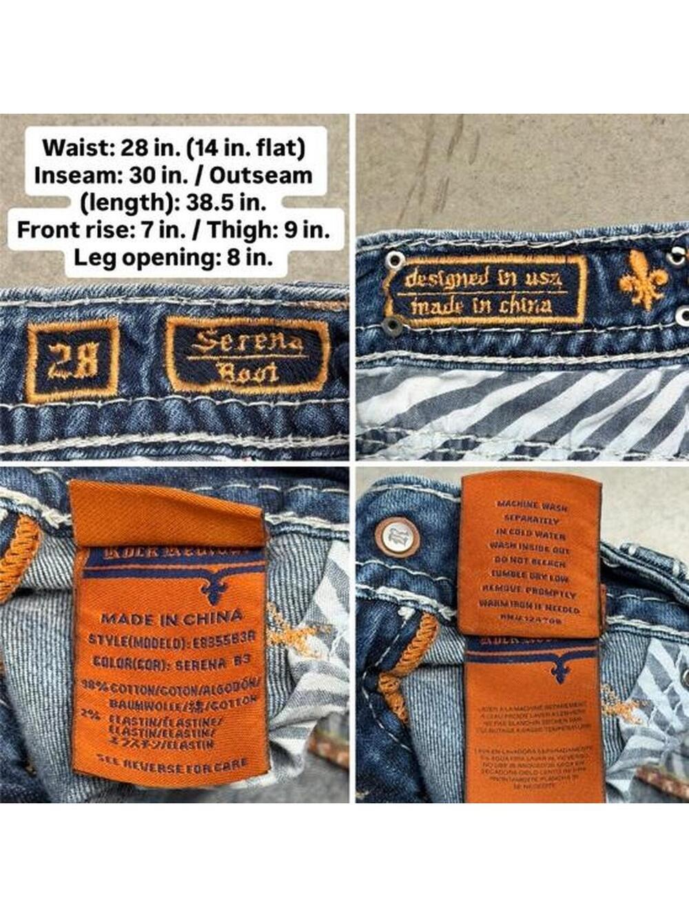 Y2K Rock Revival Serena Boot Jeans Denim Bootcut Jeans MSRP $200 - Picture 8 of 8